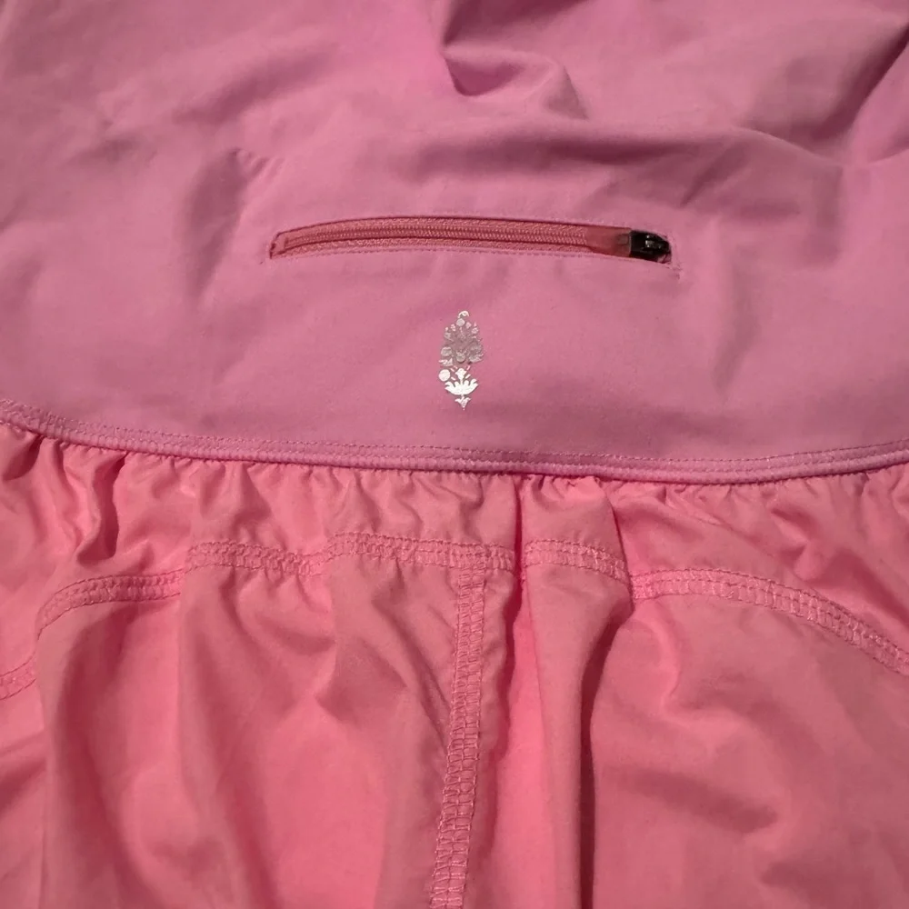 Free People Movement-Pink Righteous Runsie Cutout Criss Cross Workout Romper - Picture 8 of 9